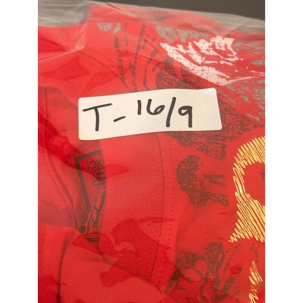 Southpole Layered Shirt Boys L 16-18 Red New Y2K Graphic Long Sleeve Tee